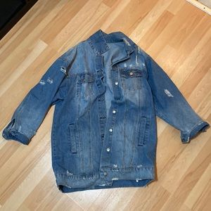 Longer denim jacket